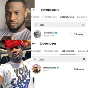 Is Psquare Back? Jude And Peter Follow Each Other On Instagram