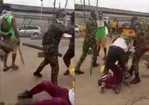 Nigerian Army Storms Lagos Road, Beat Up LASTMAs Who Assaulted Solider (Video)