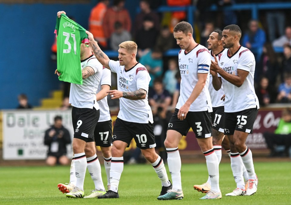 Derby County star in emotional tribute to team-mate missing for personal reasons after scoring against Carlisle