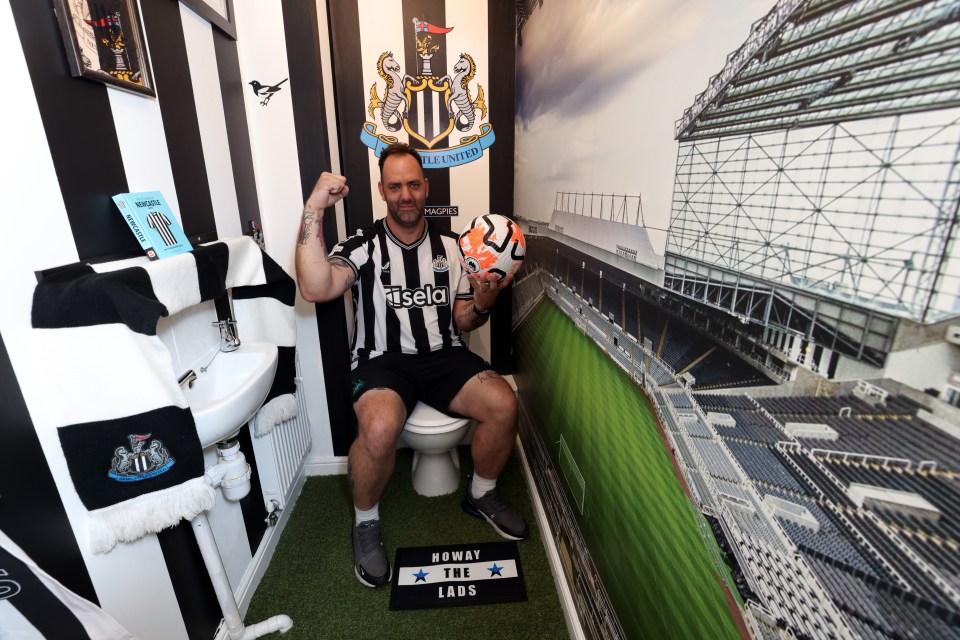 I’m a Newcastle United superfan – so I transformed my toilet into a mini St James Park