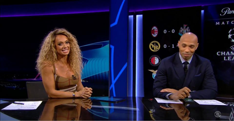 Stunning host Kate Abdo reveals hilarious reason Micah Richards skipped presenting duties for Bayern Munich vs Man Utd