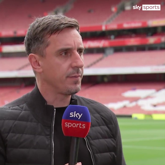 Gary Neville wins over Arsenal fans live on Sky Sports in interview ahead of North London derby against Tottenham