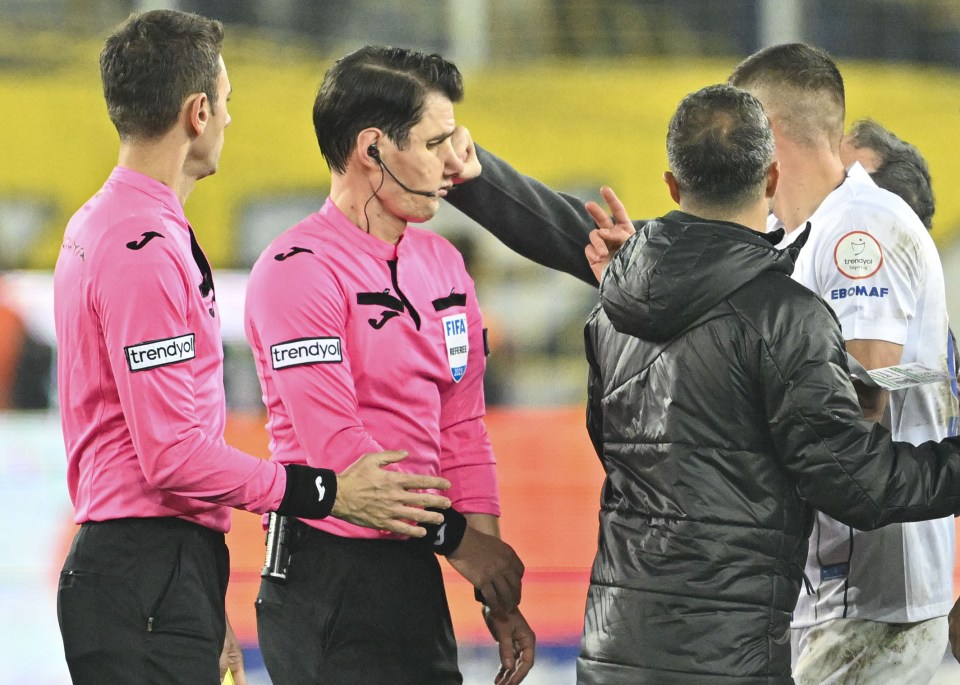 Turkish referee breaks silence after punch by club president as he blames ex-Newcastle star for provoking brutal attack