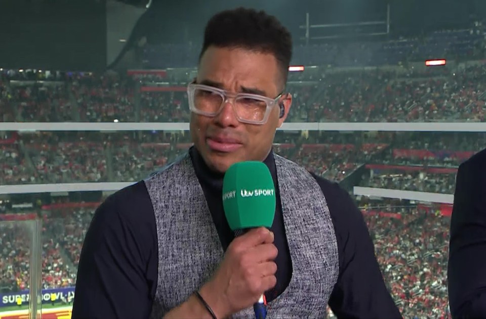 ITV pundits break down in floods of tears on live TV during Super Bowl coverage over emotional ad on NFL journey