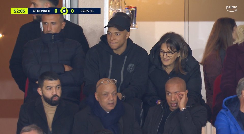 Kylian Mbappe watches PSG clash with his mum after being subbed at HALF TIME as boss confirms ‘we will play without him’