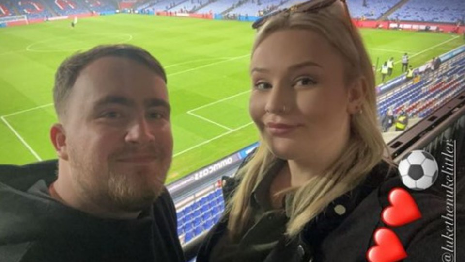 Luke Littler takes girlfriend Eloise on date night to watch beloved Man Utd… but darts star won’t have enjoyed it