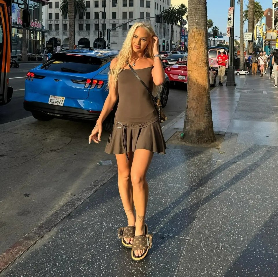 Glamorous Aston Villa star Alisha Lehmann looks incredible while taking in iconic Hollywood Boulevard