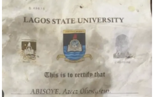 LASU Breaks Silence On Trending Certificate Found At Suya Spot