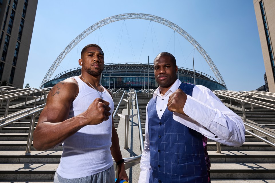 Anthony Joshua and Daniel Dubois forced apart as they almost come to blows months before fight after ‘spicy’ face-off