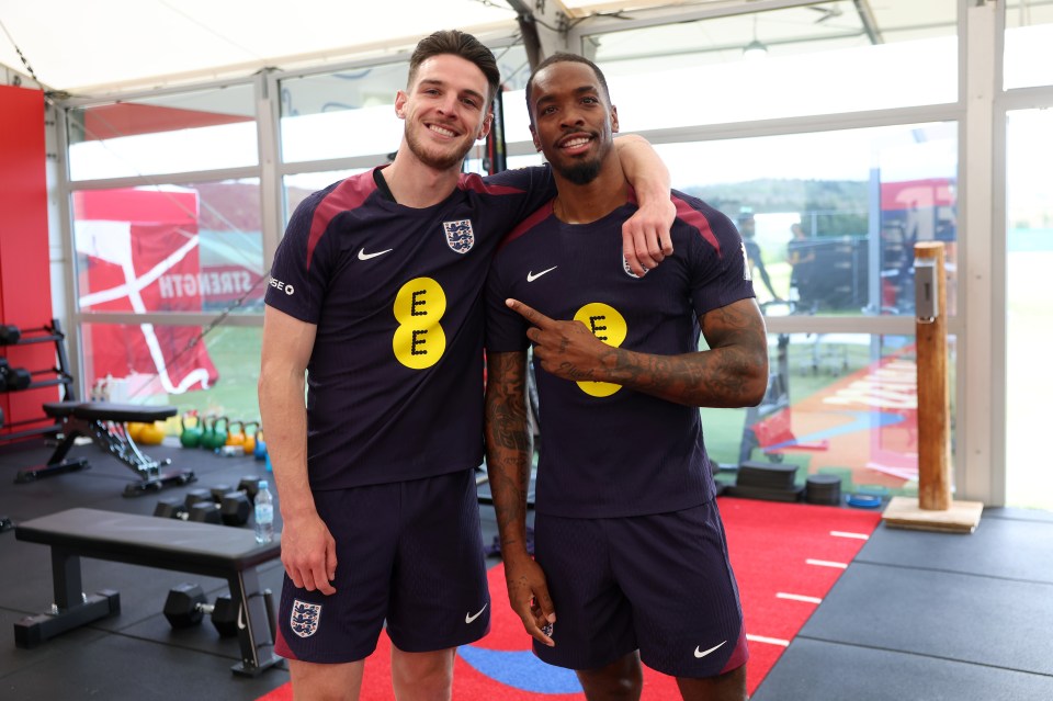 Declan Rice and Ivan Toney become instant best friends at England camp in potential Arsenal transfer boost