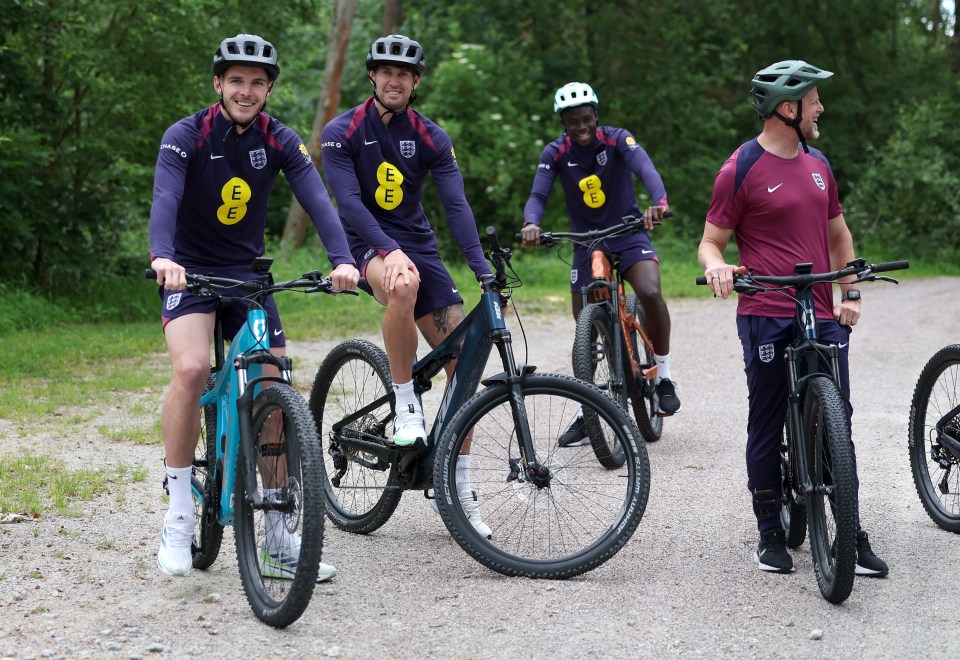 England stars taken on scenic bike ride as Gareth Southgate introduces fresh training approach after brave Serbia win