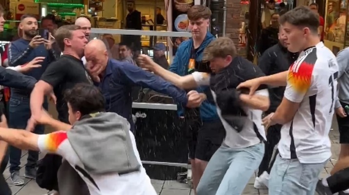 Euro 2024: England and Germany fans clash in Düsseldorf