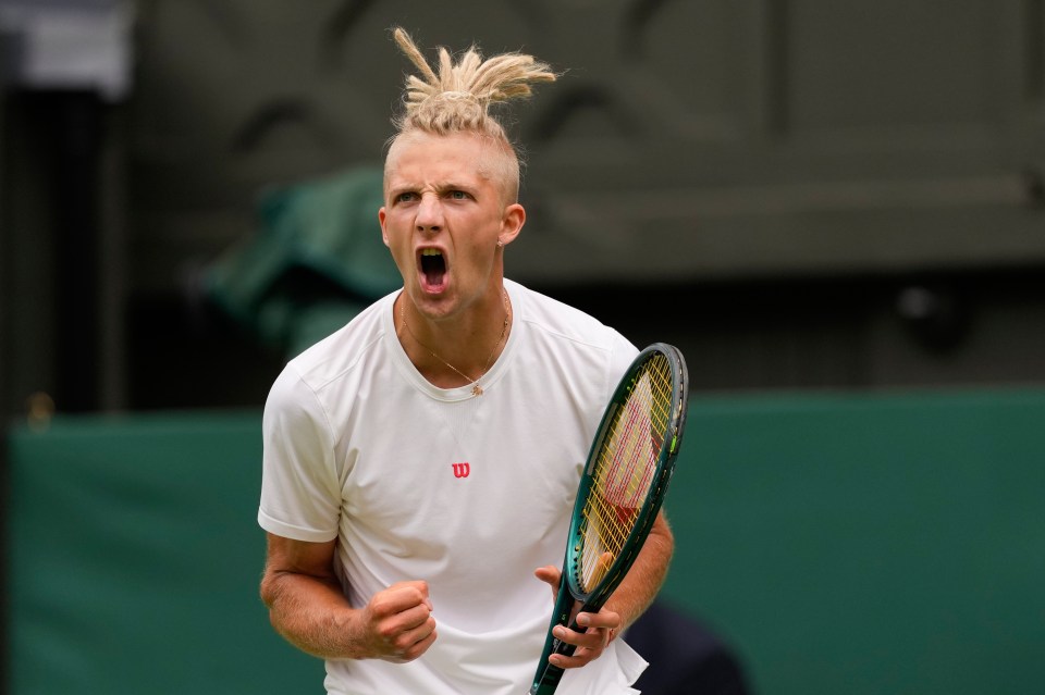 Wimbledon fans convinced Alcaraz’s opponent has come dressed as the trophy as he shows off bold hairstyle