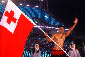 Is Tongan’s oiled-up topless flag bearer Pita Taufatofua competing at the Paris 2024 Olympics?