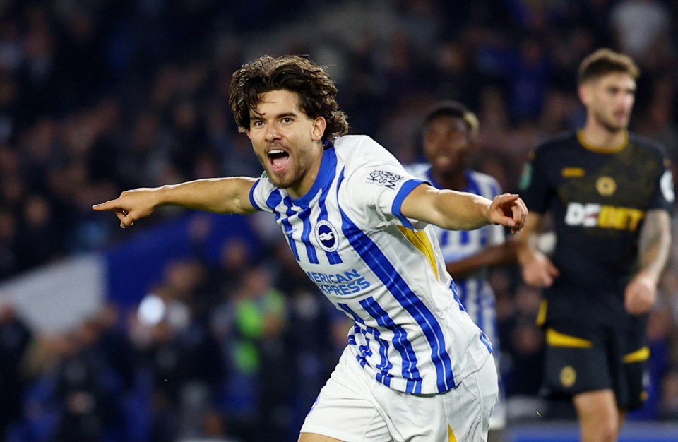 Brighton 3 Wolves 2: Seagulls win thriller to secure spot in Carabao Cup fourth round and maintain boss’ unbeaten start