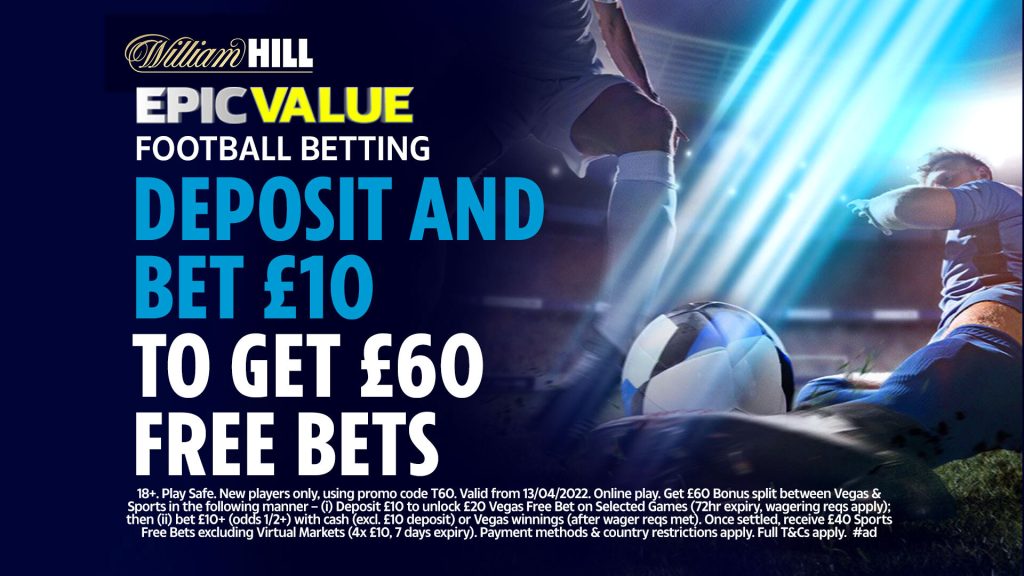 Get Arsenal, Chelsea, Leeds and Birmingham all to win at 5/1, plus claim £60 bonus with William Hill