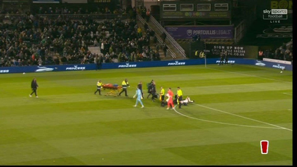 Ex-Man Utd wonderkid Tahith Chong collapses during Luton clash with Plymouth as medics rush on to pitch