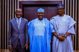 Newly Appointed NSC Chairman Meets SGF, Former Sports Minister [Photos]