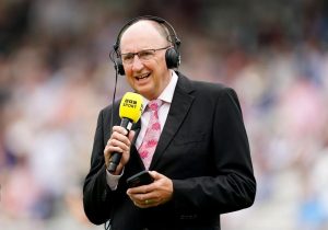 Awkward moment BBC legend leaves co-star ‘blushing’ after cheeky ill-timed comment live on air in England cricket clash