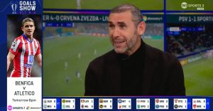 Watch Martin Keown get in line ‘he thought of on way in to TNT Sports studio’ during Arsenal’s win over PSG