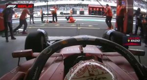 Watch hilarious moment Charles Leclerc’s mechanic takes very dramatic pit lane tumble during Mexican GP qualifying