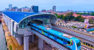 Just In: Fire Engulfs Lagos Blue Line Track