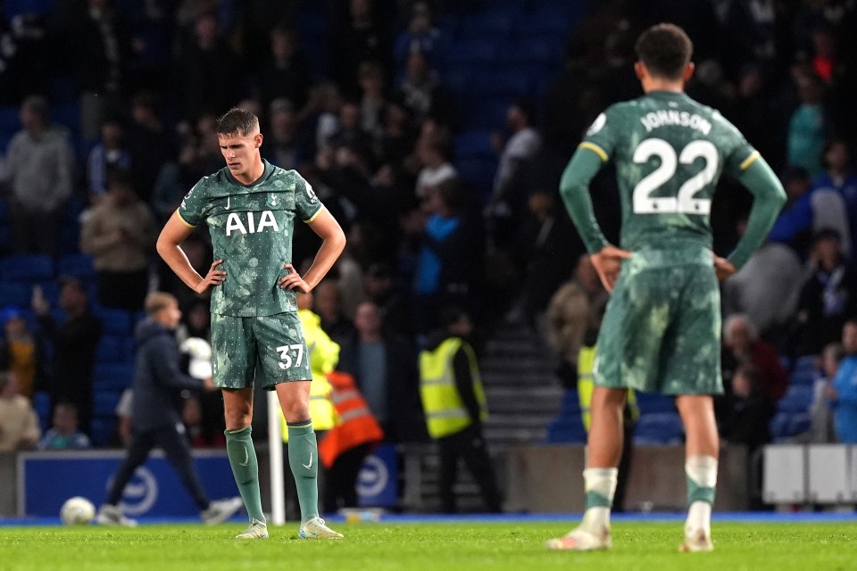 Tottenham break unwanted Premier League record with shocking collapse at Brighton as fans say ‘they’ll never learn’