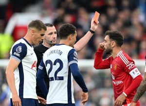 Why is Bruno Fernandes playing after being sent off against Tottenham and Porto?