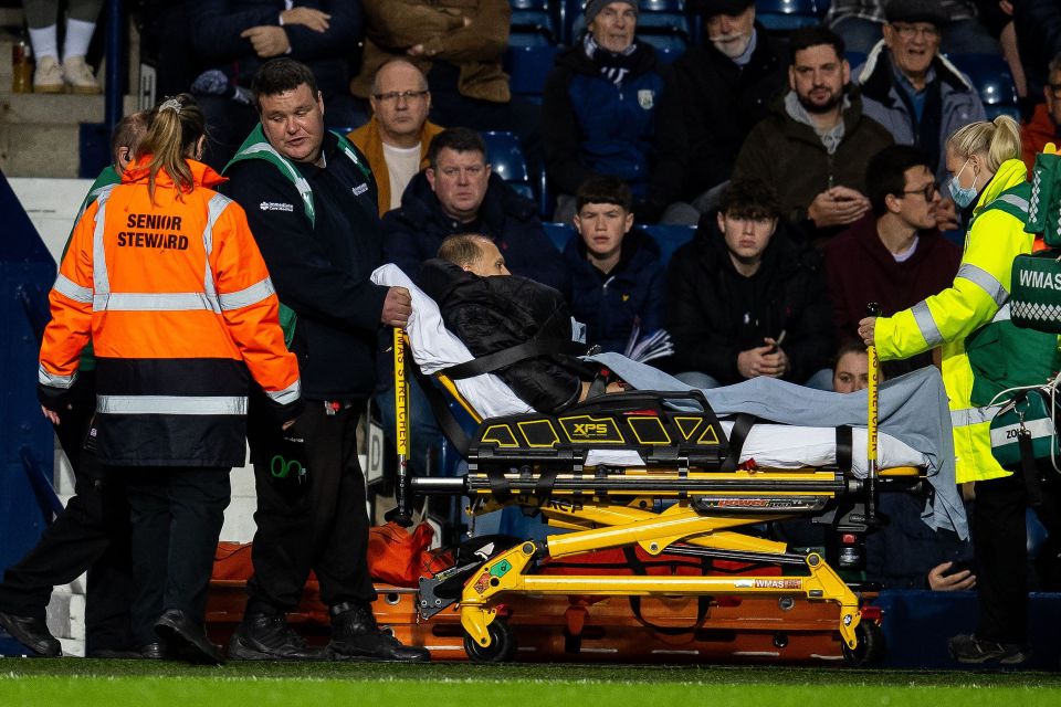 West Brom vs Middlesbrough suspended as assistant referee is stretchered off and rushed to hospital in worrying scenes