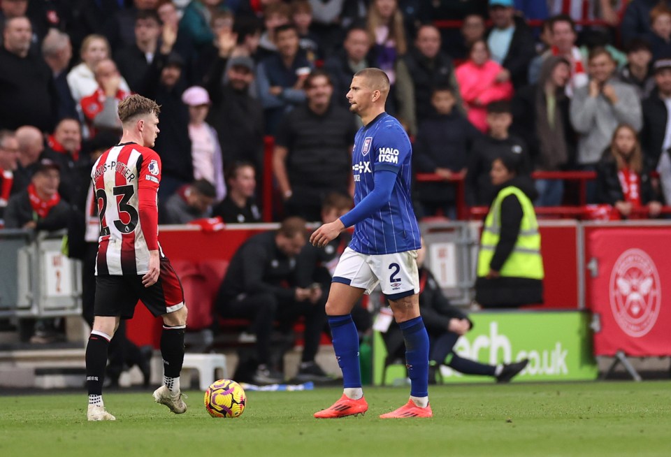 Ipswich star drops ‘worst performance in Prem history’ with red card, own goal and giving penalty away on first start