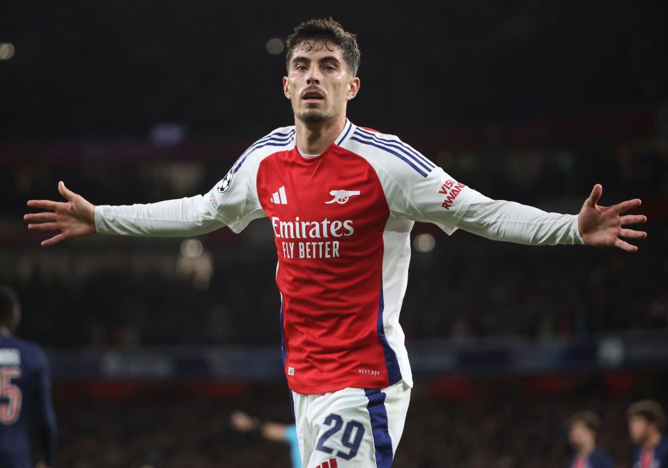 Kai Havertz proving doubters wrong as Arsenal star’s incredible Emirates stat emerges after goal against PSG