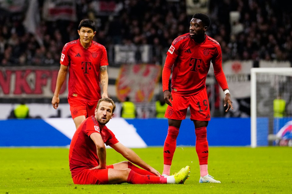 Huge England blow as Harry Kane forced off after receiving treatment in Bayern Munich draw at Frankfurt