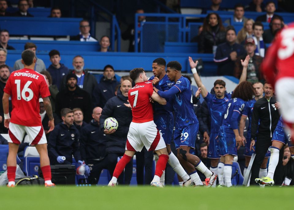 Chelsea face hefty fine after ill-discipline in Nottingham Forest clash as Nicolas Jackson filmed ‘slapping’ rival