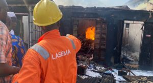 Photos: Properties Worth Millions Of Naira Destroyed As Fire Guts Shops In Lagos Market