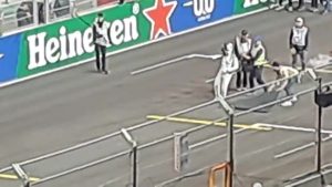 Brad Pitt ‘faints’ as he films heavy crash for new F1 movie at Las Vegas Grand Prix