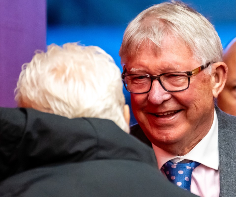 Sir Alex Ferguson, 82, in good spirits as he arrives at Old Trafford to show support for Ruben Amorim on home debut