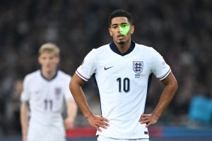 England stars targeted with LASER PENS in shameful scenes during crucial Greece clash