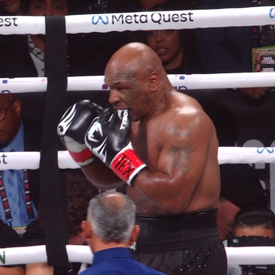 Netflix commentators left baffled after spotting Mike Tyson repeatedly bite his glove before legend gives explanation