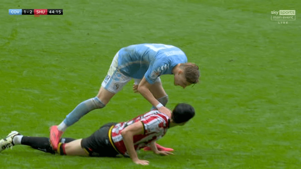 Coventry vs Sheff Utd descends into chaos as mass brawl breaks out and star is sent off for moment of madness