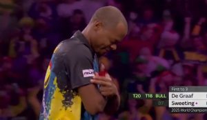 World Darts Championship ace celebrates hitting 180 by doing Cole Palmer’s ‘cold’ celebration… & here’s the reason why