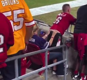 ‘That is some weird s*** right there’ – NFL fans stunned after spotting ‘disgusting’ act taking place in stands