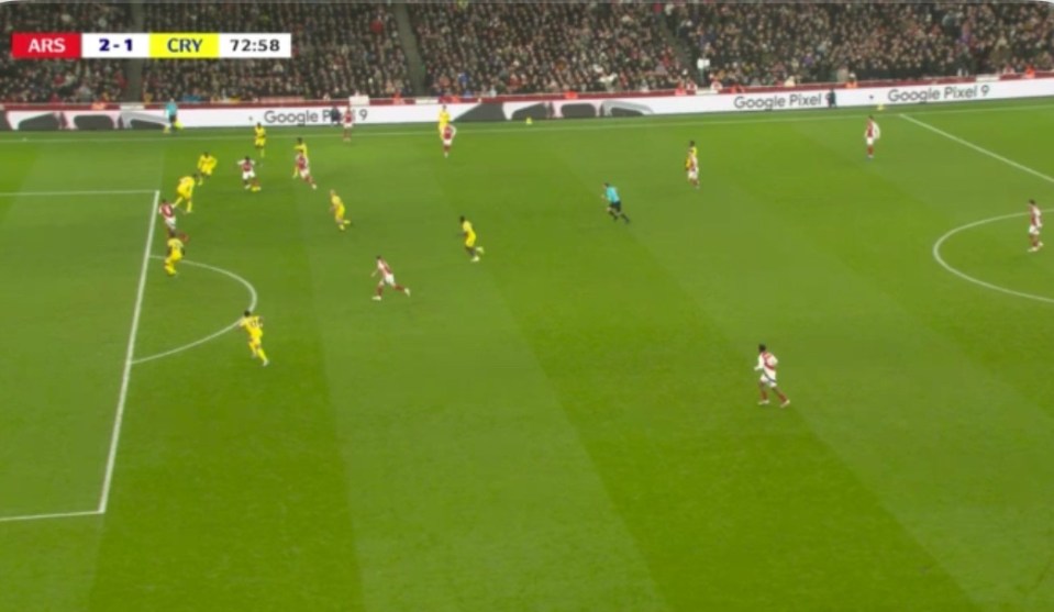 Fans furious Crystal Palace ‘robbed’ in Arsenal clash with Gabriel Jesus ‘clearly offside’ for crucial goal