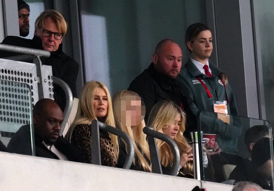 Claudia Schiffer spotted at Premier League clash with rarely-seen daughters who are spitting image of supermodel