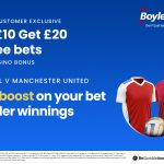 Arsenal vs Man Utd: Get £20 in free bets and £10 casino bonus, plus 25% win boost with BoyleSports