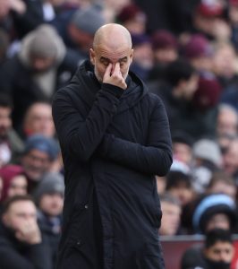 Furious Pep Guardiola ‘on the verge of tears’ and hurls water bottle as Man City fall apart AGAIN away to Aston Villa