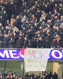 Man Utd fans unveil anti-Marcus Rashford banner in away end days after he revealed plan to leave Old Trafford