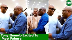 Fubara Meets PDP’s Damagum, Tony Elumelu At Delta Gov’s Son Wedding