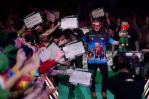 Star hits back at ‘muppets who say he’s poo at darts’ with brilliant response after shock PDC World Championship win