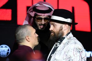 Tyson Fury weighs in at career-HEAVIEST for crunch Oleksandr Usyk rematch as Gypsy King bids for revenge